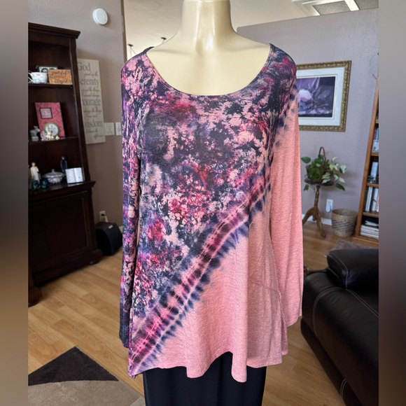World Unity multicolored long sleeve blouse-size XL - Picture 1 of 9